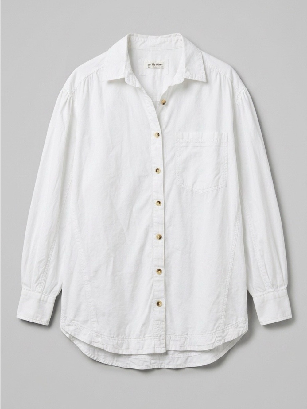 Women’s We The Free Happy Hour White Button Shirt Size Small